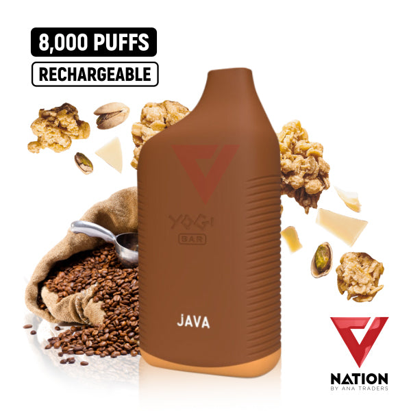 YOGI BAR JAVA GRANOLA 8000 5% PUFFS
