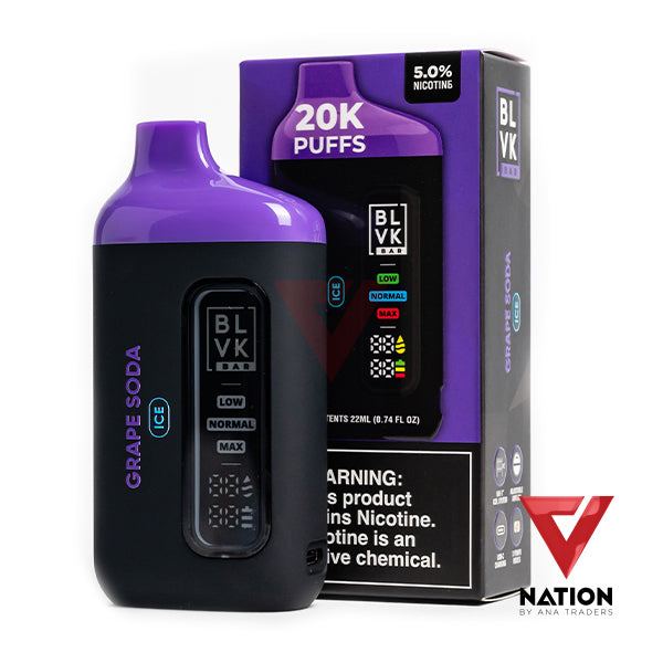 BLVK BAR GRAPE SODA ICE 5% 20K PUFFS