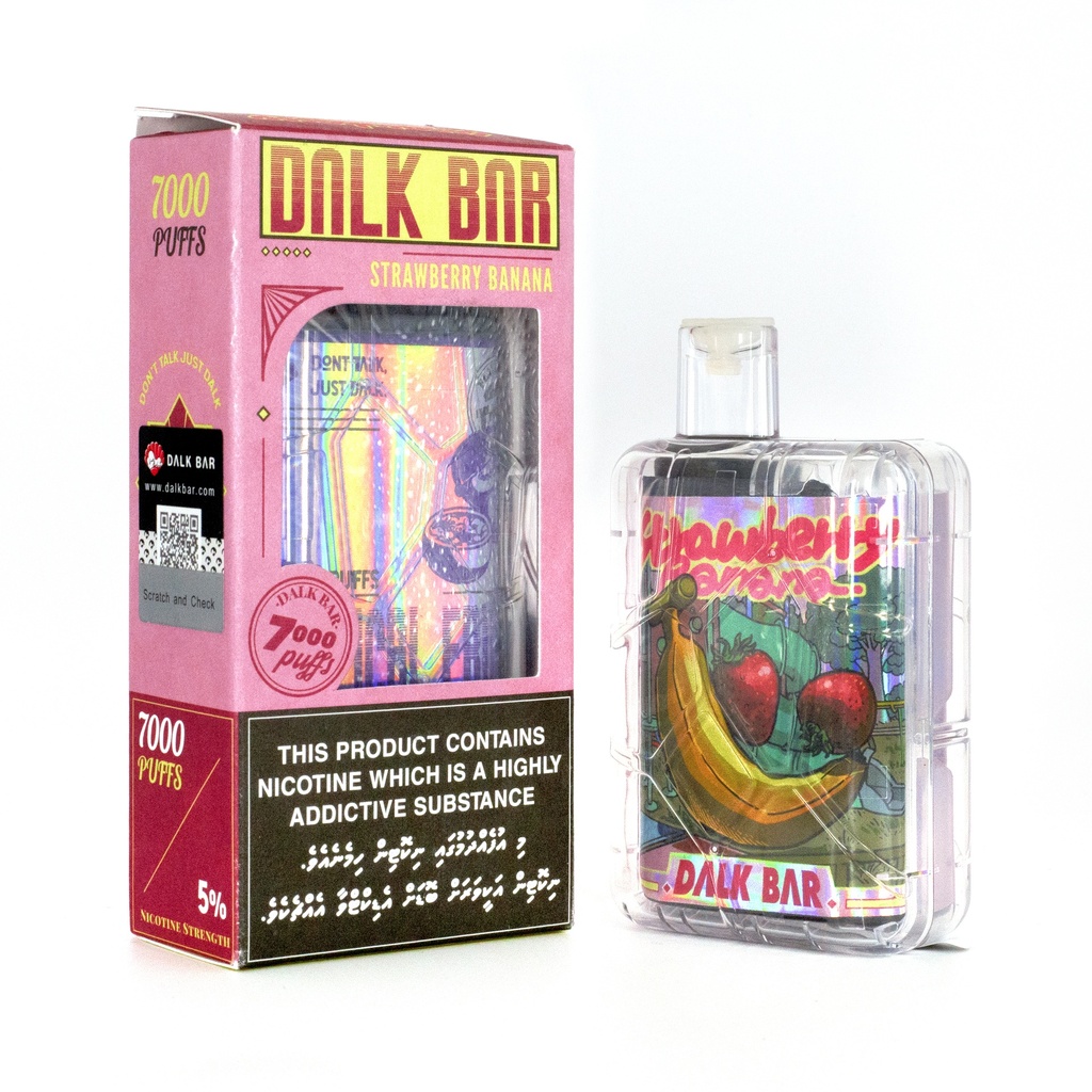 DALKBAR STRAWBERRY BANANA 5% 7000 PUFFS