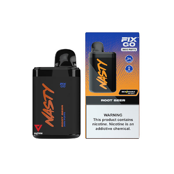 NASTY FIX 3000 PUFFS ROOT BEER 2%