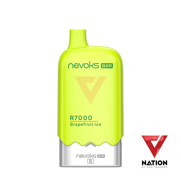 NEVOKS BAR R7000 KIT GRAPEFRUIT 5% 7000 PUFFS  (REMOVABLE BATTERY)