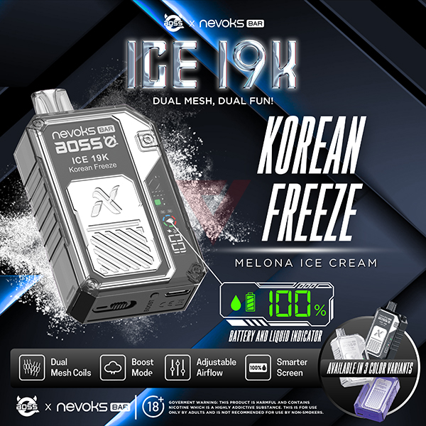 NEVOKS BAR ICE MELONA ICE CREAM  2% 19K PUFFS (KOREAN FREEZE)